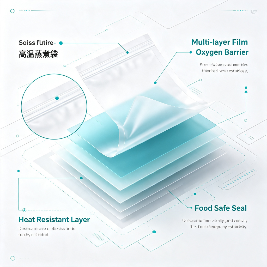 Structure diagram of multi-layer composite film for 121°C high temperature retort pouch food packaging