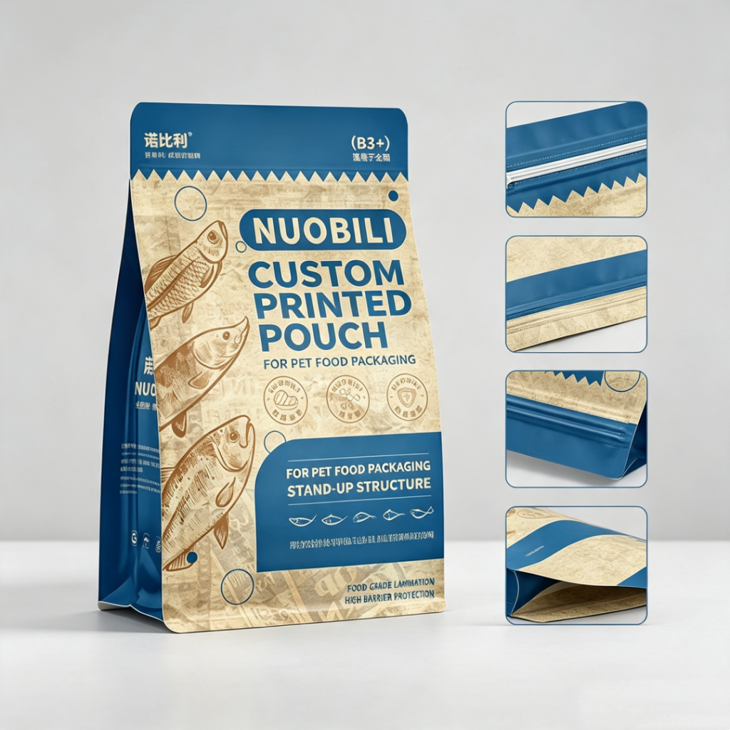 Pet Food Packaging Pouch Structure Detail Display Image