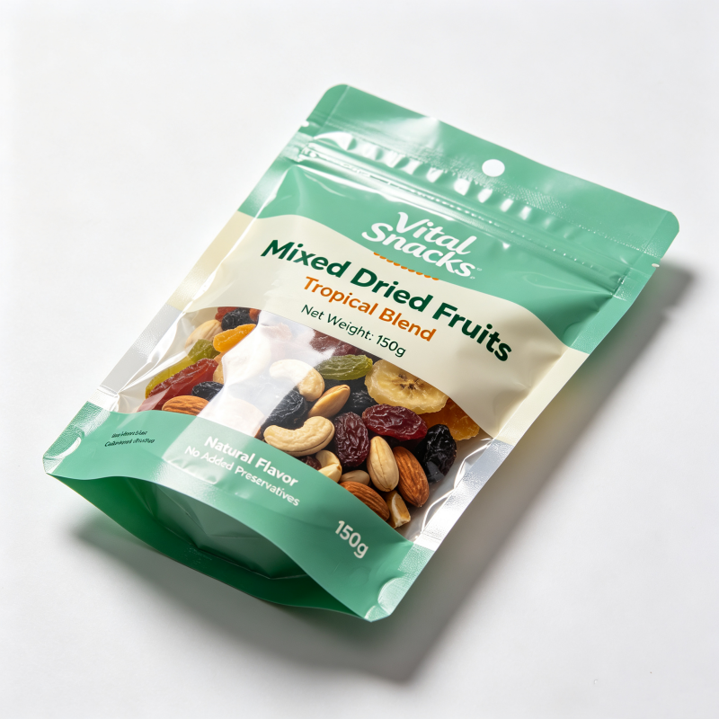 Food bags mixed tropical dried fruits pouch