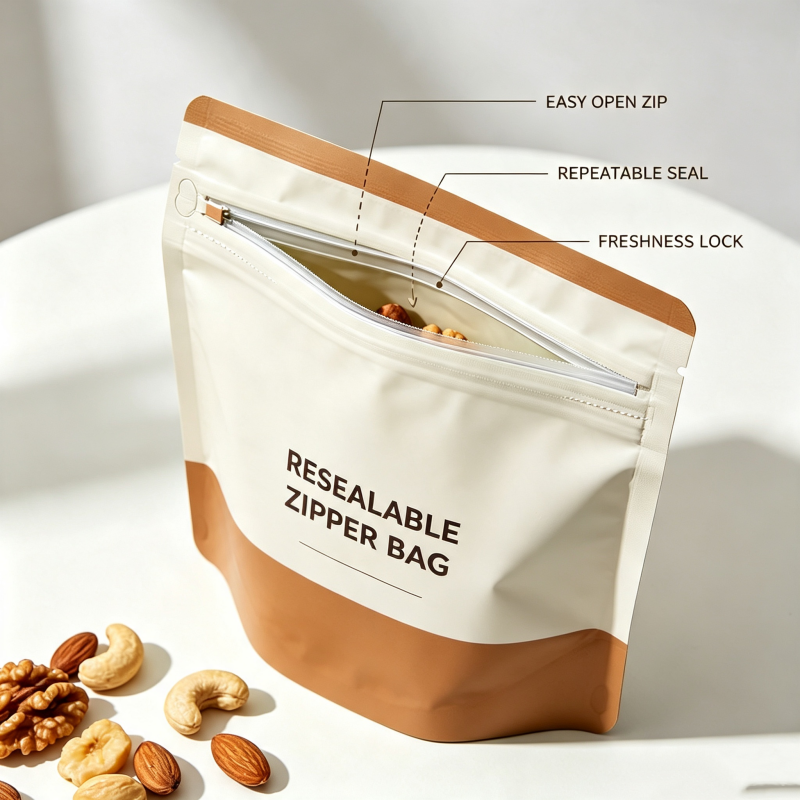 Zipper pouch seal detail